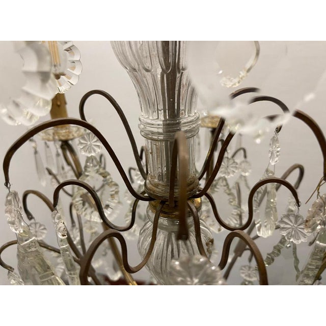 Vintage Crystal Chandelier, 1950s For Sale - Image 9 of 14