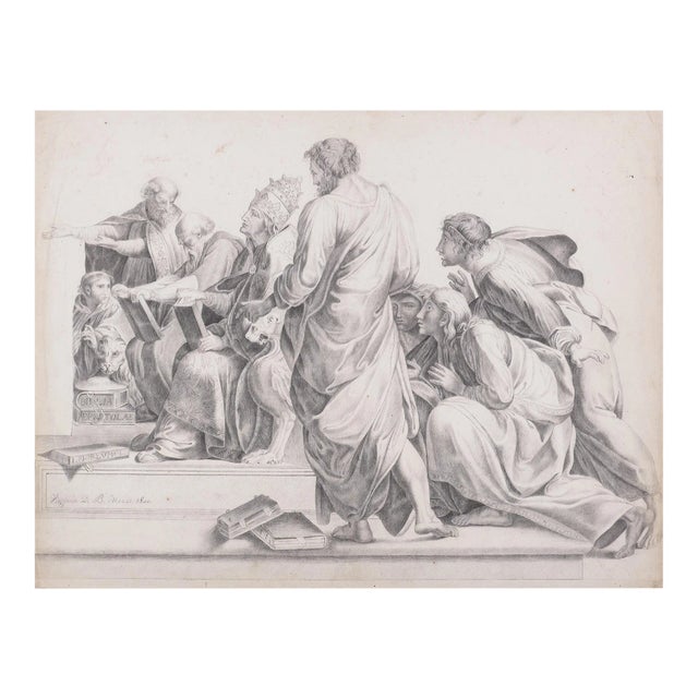Biblia Epistolae - Original Lithograph by French Master 19th Century 19th Century For Sale