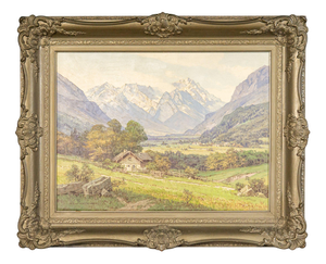 Alpine Scenes, Oil on Canvas, Framed