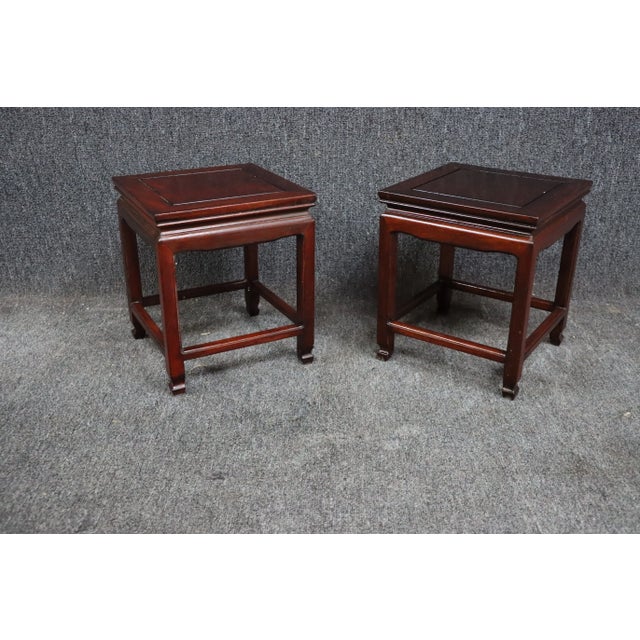 Asian Rosewood Plant Stands/Pair For Sale In Philadelphia - Image 6 of 6