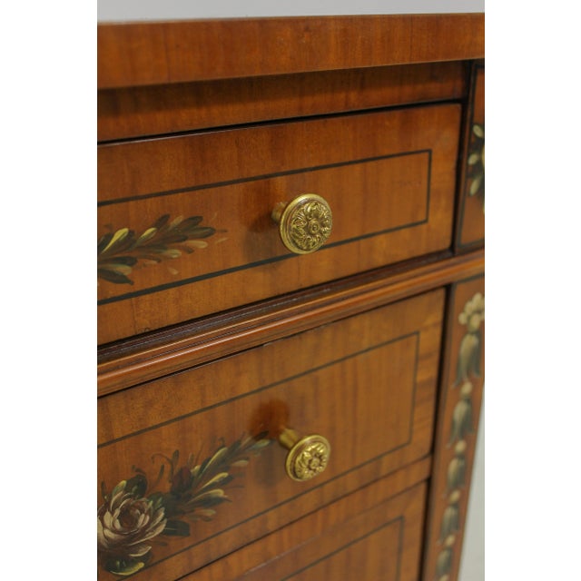 Maitland Smith Adams Paint Decorated Satinwood Chest For Sale - Image 10 of 13