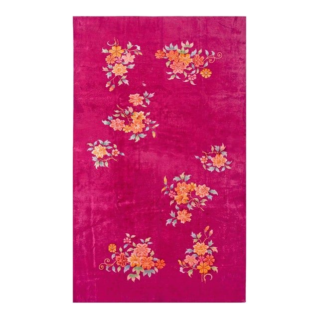 Antique Chinese Art Deco Rug For Sale