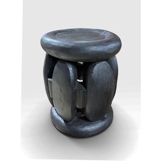 Wood Vintage Tribal Nobility Wood Bamileke Stool/Table Cameroon 17" H For Sale - Image 7 of 7