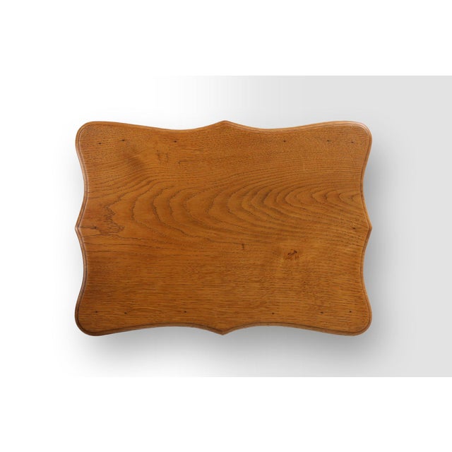 Mid-Century Oak Side Table, Belgium, 1950s For Sale - Image 4 of 12