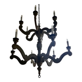 Dennis and Leen Wooden Tuscan Chandelier For Sale
