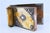 Wooden and Bakelite Notepad Holder with Silver Applications, in Good conditions.