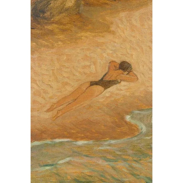 Modern Alberto Gallerati, Alone at her Own Home, Oil on Canvas, 1970s For Sale - Image 3 of 6