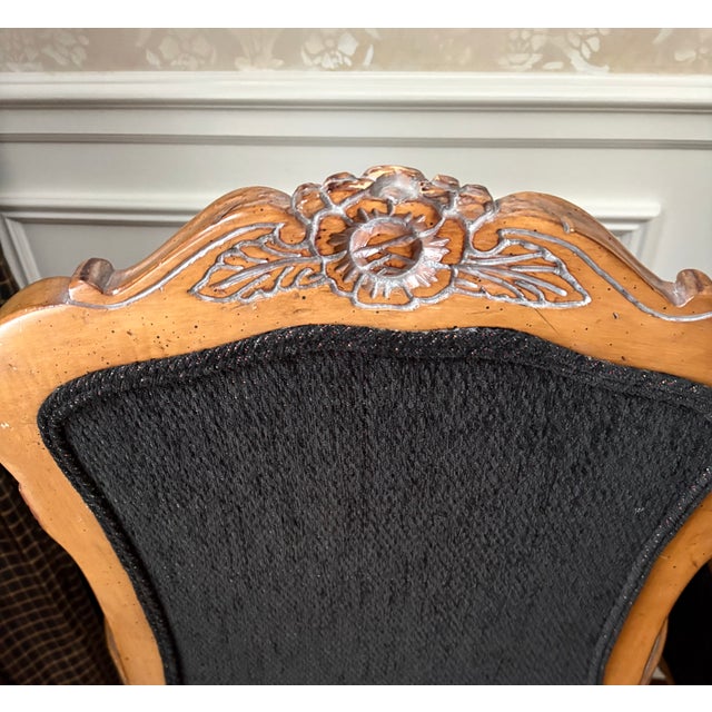 Brown Set of 6 Country French Style Dining Chairs For Sale - Image 8 of 16