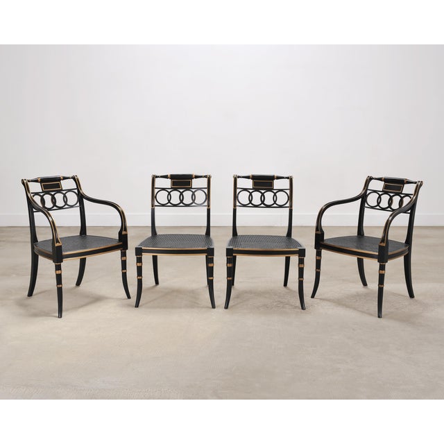 Late 20th Century Set of Eighteen Baker “Governor Alston” Regency Dining Chairs For Sale - Image 5 of 18