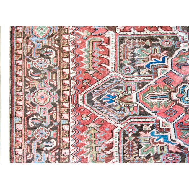 Mid 20th Century Persian Heriz Rug For Sale - Image 10 of 14