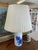 Royal Blue 1960s Mid-Century Modern Hand-Painted Thistle Lamp Royal Copenhagen Aluminia, Denmark For Sale - Image 8 of 9
