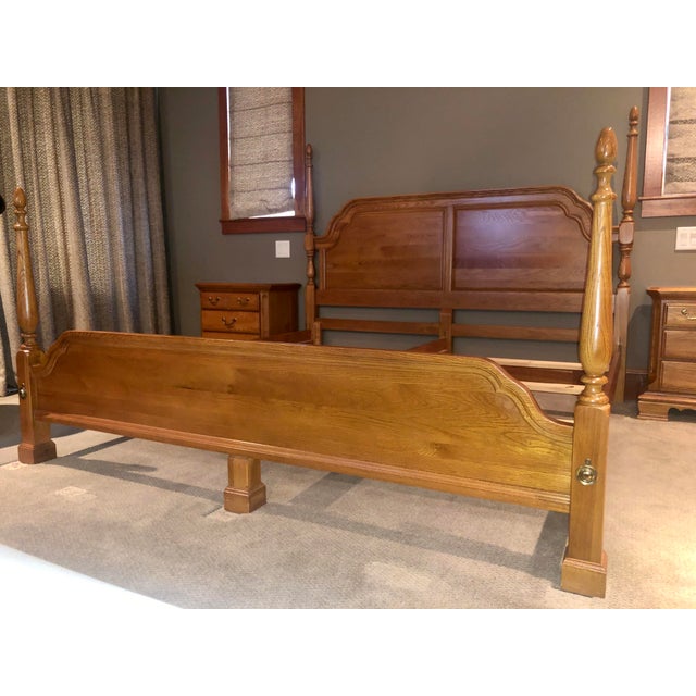 Sumter Cabinet Company King Panel Four Poster Bed | Chairish