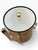 Vintage Mid-Century Modern Gold-Tone Ice Bucket With Lucite Handle, Lid, Tongs & Bottle Opener For Sale - Image 4 of 5