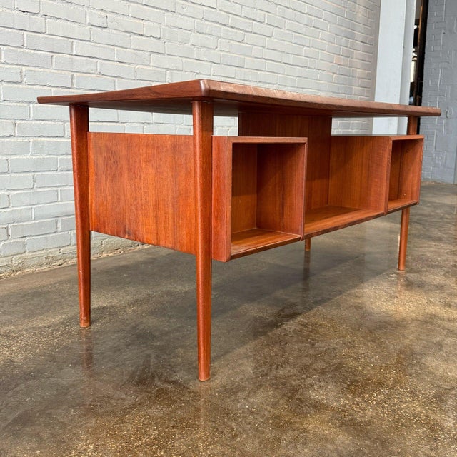 1960s Teak Executive Desk by Peter Løvig Nielsen For Sale In Philadelphia - Image 6 of 12