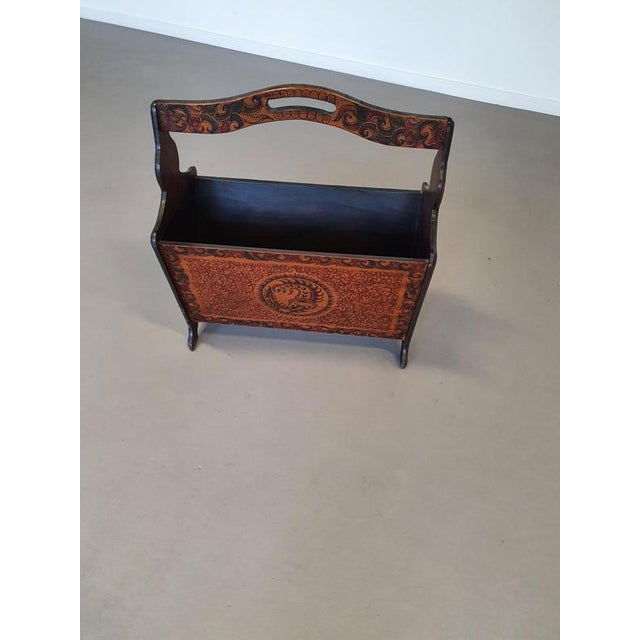 Hand-Painted Magazine Holder, 1960s For Sale - Image 11 of 12