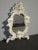 1990s Vintage Capo Di Monte Italian White Floral Mirror 43"h For Sale - Image 5 of 13
