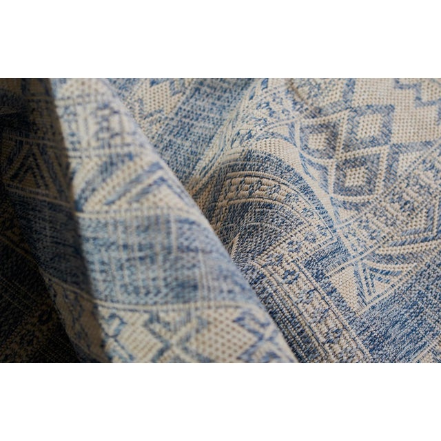 Momeni Contemporary Indoor/Outdoor Hampton Bay Rug in Blue, 5'3" x 7' For Sale In Atlanta - Image 6 of 10
