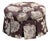 Vintage Paisley Tufted Ottoman For Sale