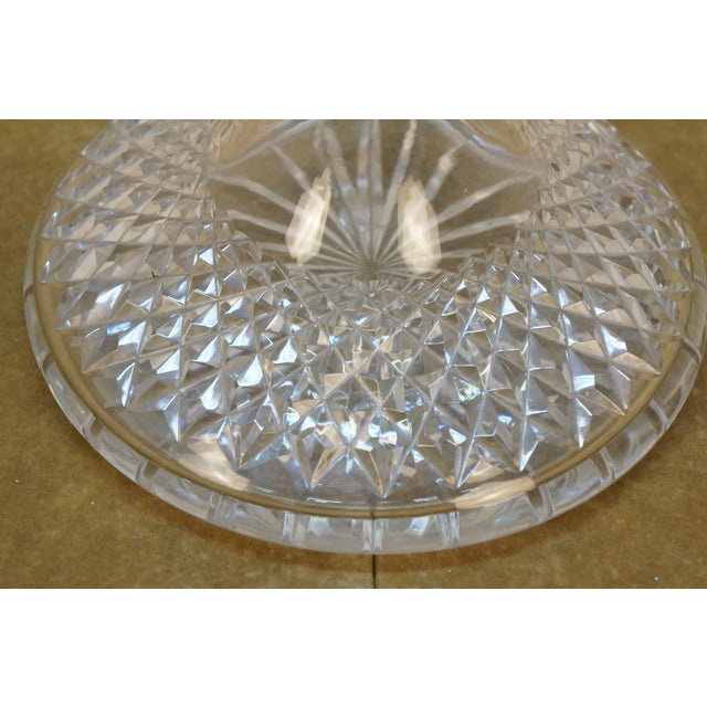 Glass Late 20th Century Waterford Lismore Irish Cut Crystal Ships Decanter Liquor Bottle W/ Stopper 11" For Sale - Image 7 of 13