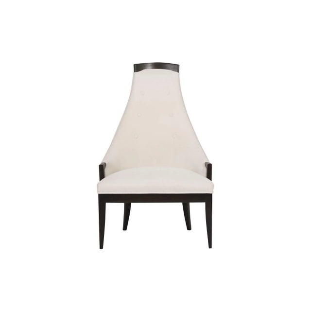 Highback Accent Chair in Ivory Mohair, Circa 1950s For Sale - Image 13 of 13