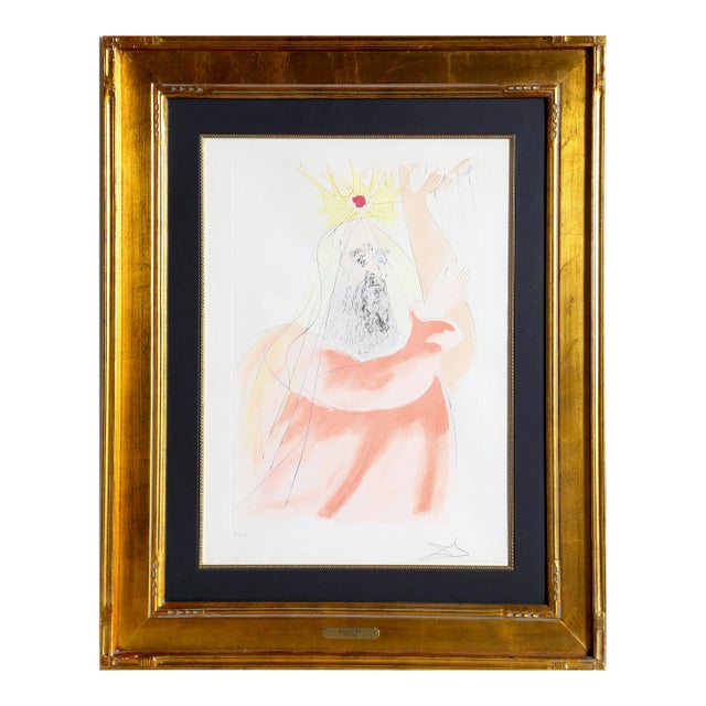 King David, Salvador Dalí Intaglio Etching and Color Pochoir, Signed and Numbered in Pencil For Sale