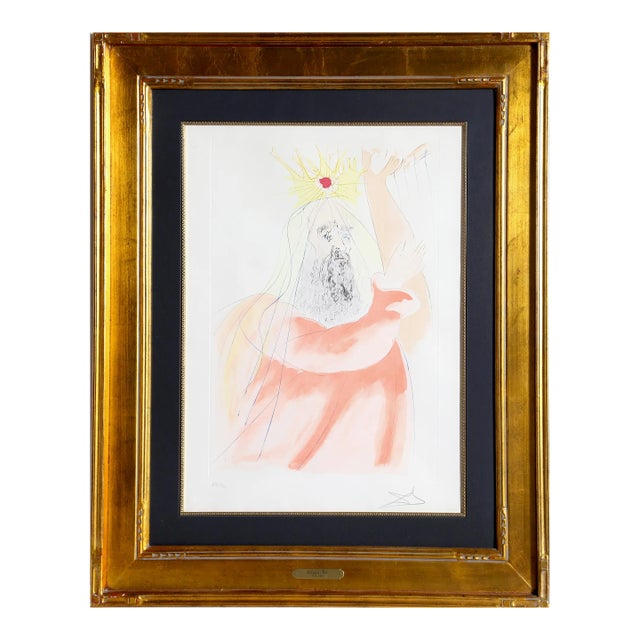 King David, Salvador Dalí Intaglio Etching and Color Pochoir, Signed and Numbered in Pencil For Sale