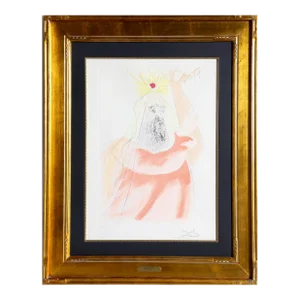 King David, Salvador Dalí Intaglio Etching and Color Pochoir, Signed and Numbered in Pencil