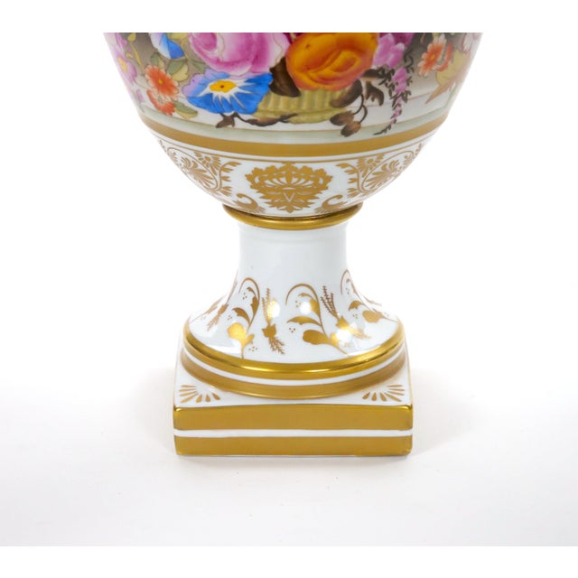 Gold Antique German Meissen Porcelain Painted & Gilt Decorative Covered Urn For Sale - Image 8 of 13