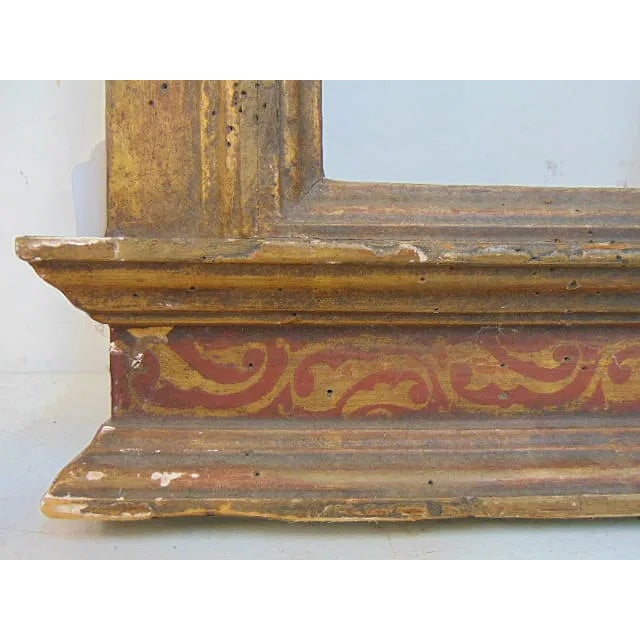17th Century 17th-Century Italian Gilt & Polychrome Architectural Frame For Sale - Image 5 of 5