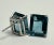 Traditional 14k White Gold & Emerald Cut London Blue Topaz Earrings - 2 Pieces For Sale - Image 3 of 7