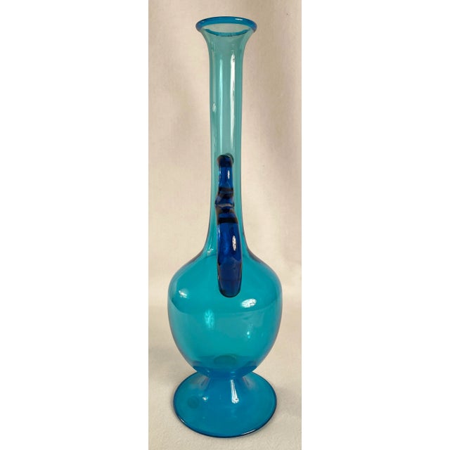 Italian Pompeii Hand-Blown Murano Glass Vase For Sale - Image 3 of 7