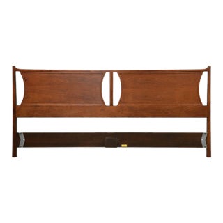 1950s Walnut King Headboard by Edward Wormley for Dunbar For Sale