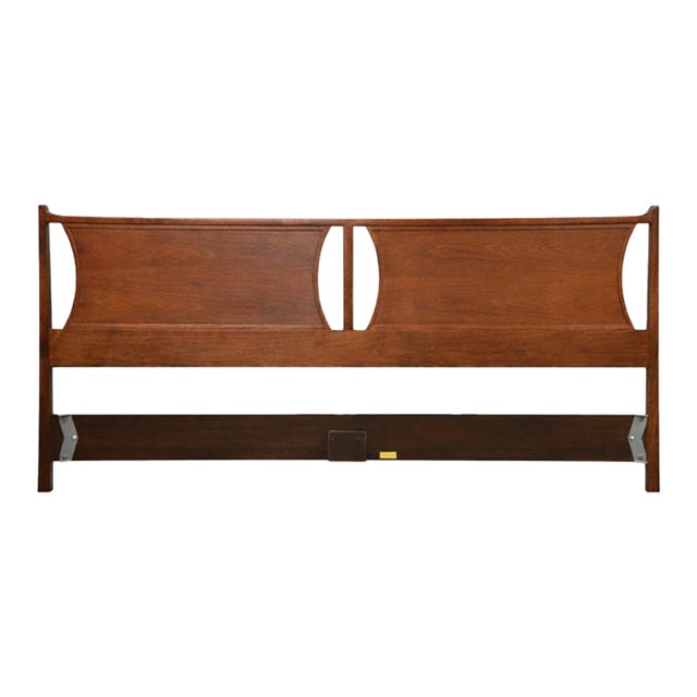 1950s Walnut King Headboard by Edward Wormley for Dunbar For Sale