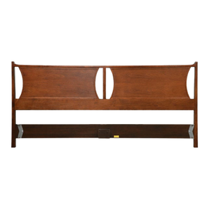 1950s Walnut King Headboard by Edward Wormley for Dunbar