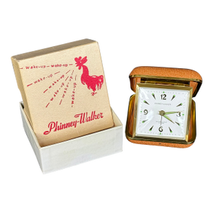 Mid Century 1950s Vintage Travel Alarm Clock Made in Germany