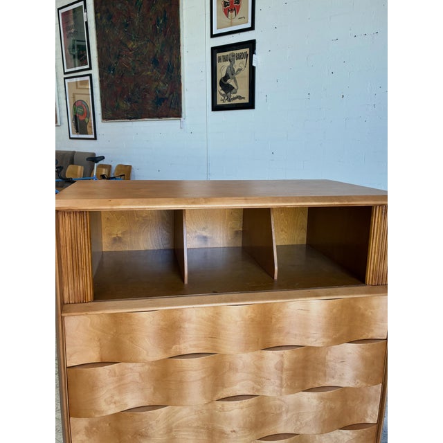 Mid-Century Modern Newly Refinished Mid Century Modern High Dresser by Edmund Spence For Sale - Image 3 of 9