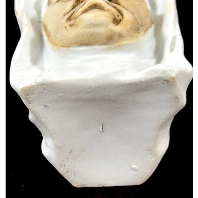 Ceramic Rare German Porcelain Figural Matchstrike Frowning Nun, Atrib. Schafer & Vater For Sale - Image 7 of 9