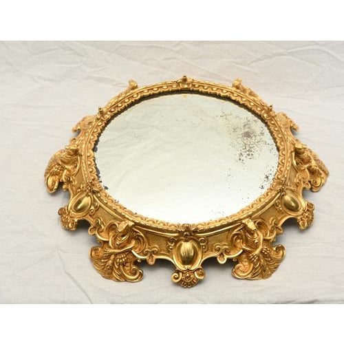 Rococo Rococo French Ormolu Mirrored Tray, 1880s For Sale - Image 3 of 10