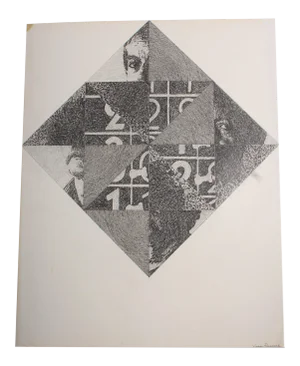 James Spencer Russell Signed Self-Portrait Graphite Drawing