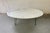Vintage Mid Century Modern 48"Long Oval White Marble Table For Sale - Image 4 of 10