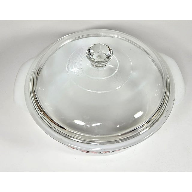 Glass Spring Flower Casserole Dish For Sale - Image 7 of 13