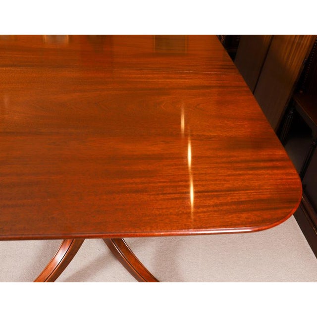 Vintage Triple Pillar Dining Table by William Tillman, 1980s For Sale - Image 11 of 18