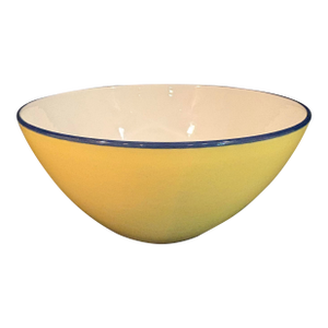 Late 20th Century Vegetable Serving Bowl in the Spa Bright Yellow Pattern From Italian Maker Pagnossin