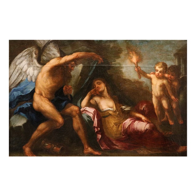 Luigi Garzi, Allegory of Time, 1700, Oil on Canvas For Sale