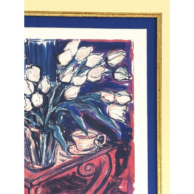 Signed and Framed Limited Edition Michele Kennedy Lithograph 'White Tulips' Numbered '1175/1500' For Sale - Image 9 of 16