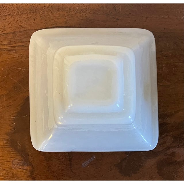 19th Century Antique 19th Century Chinese White Peking Glass Square Libation Cup For Sale - Image 5 of 12