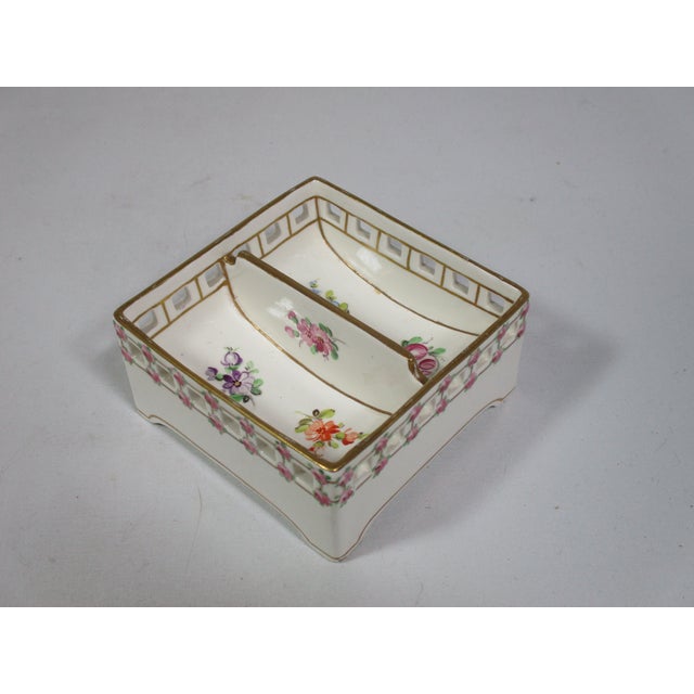 Late 19th Century Antique Dresden Germany Hand Painted Porcelain Blotter & Organizer, 2 Piece For Sale - Image 5 of 12