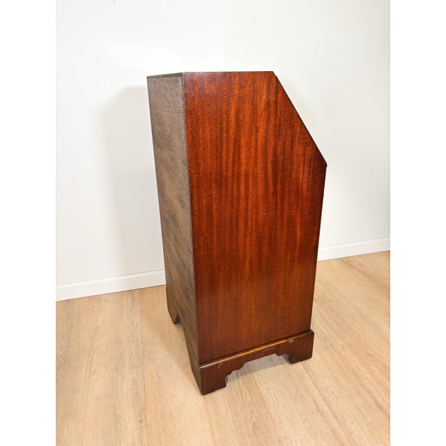 Wood Vintage Georgian Style Flame Mahogany Secretary Desk For Sale - Image 7 of 10