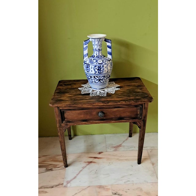 Vintage Rustic Side Table, 1950 For Sale - Image 9 of 11