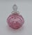 Vintage Light Cranberry Pink Art Glass Perfume Bottle With Hobnail Stopper For Sale - Image 4 of 7